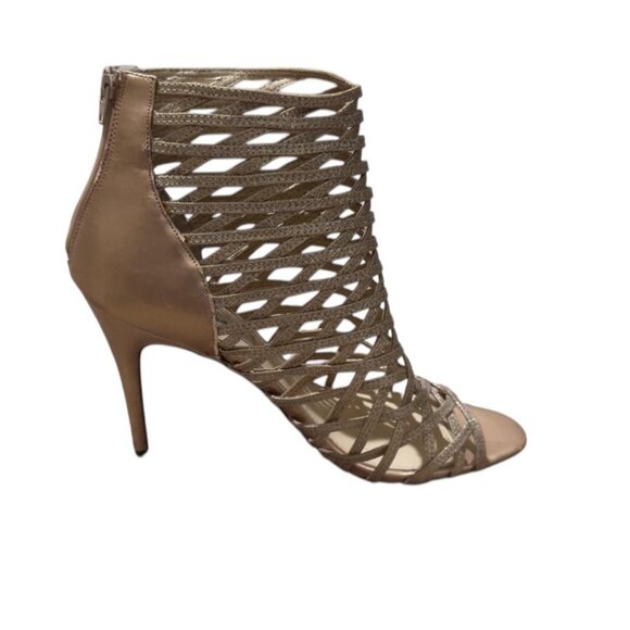 Nina NY Gold glitter high heels - Picture 1 of 4